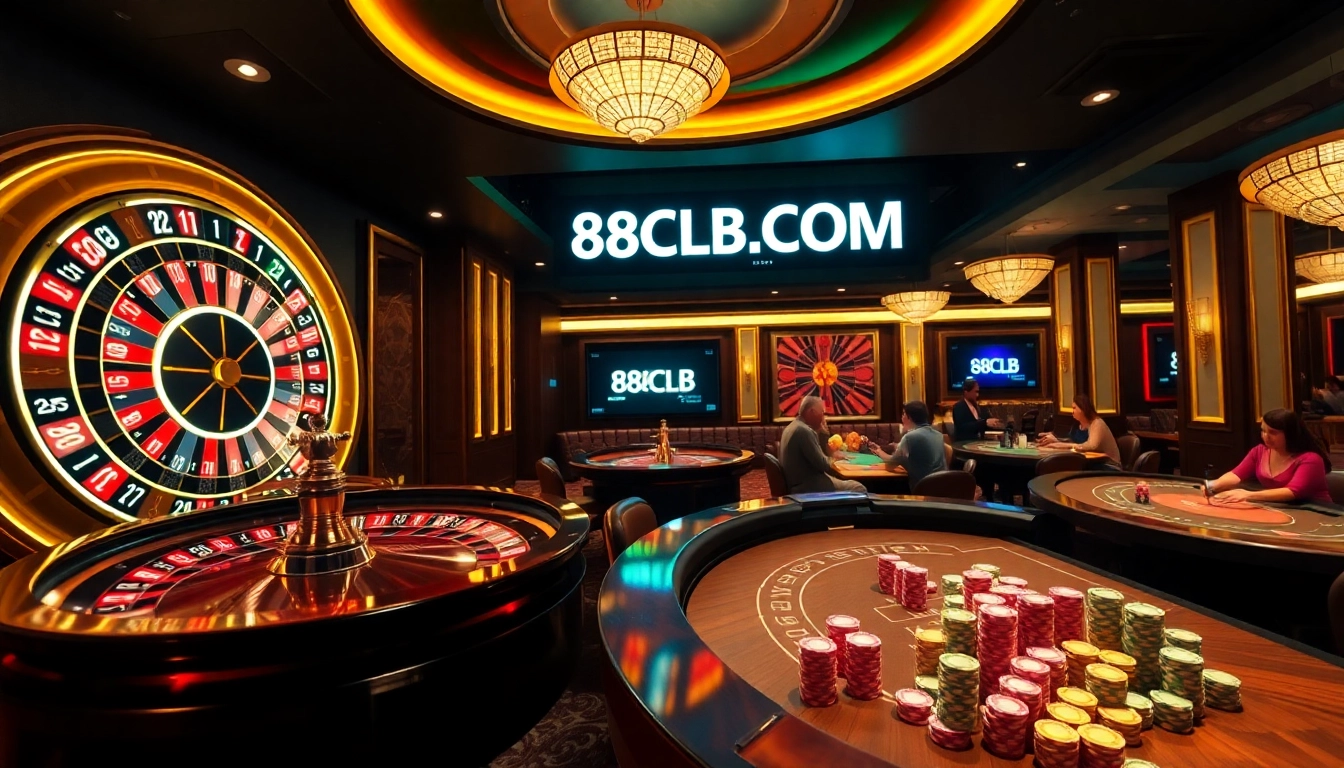 Experience thrilling gaming at 88CLB COM with vibrant casino tables and exciting gameplay.