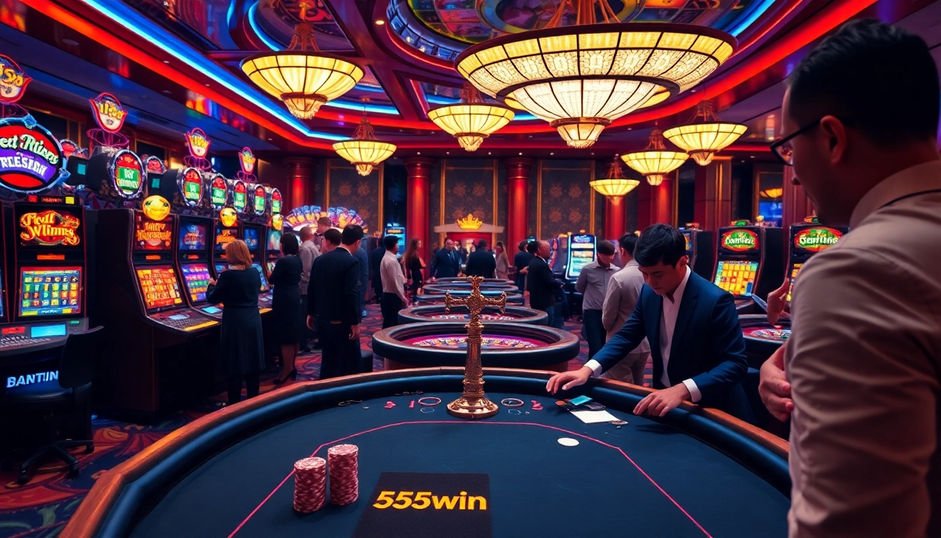 Experience the excitement at 555win casino with vibrant gaming action and winning moments.